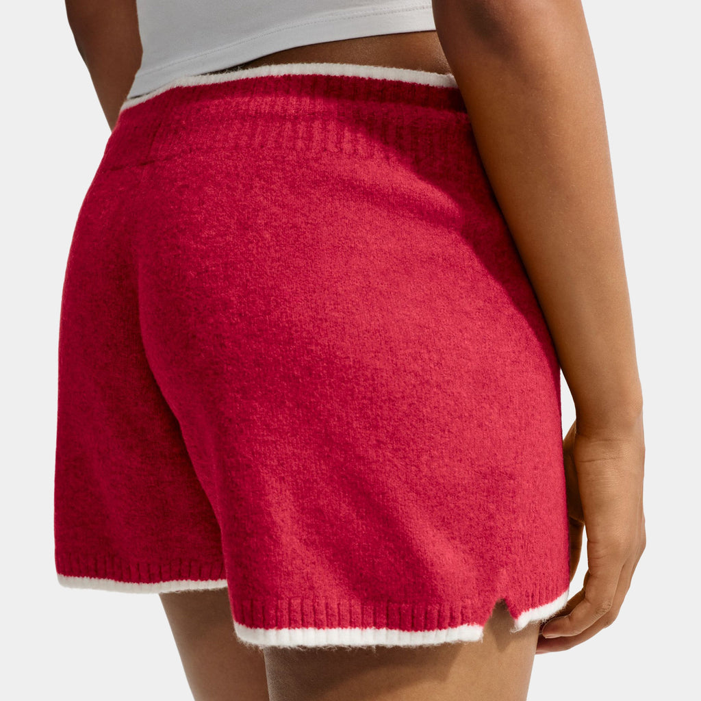 Sportswear Chill Knit Mid Rise Womens Shorts (Tought Red/White/White)