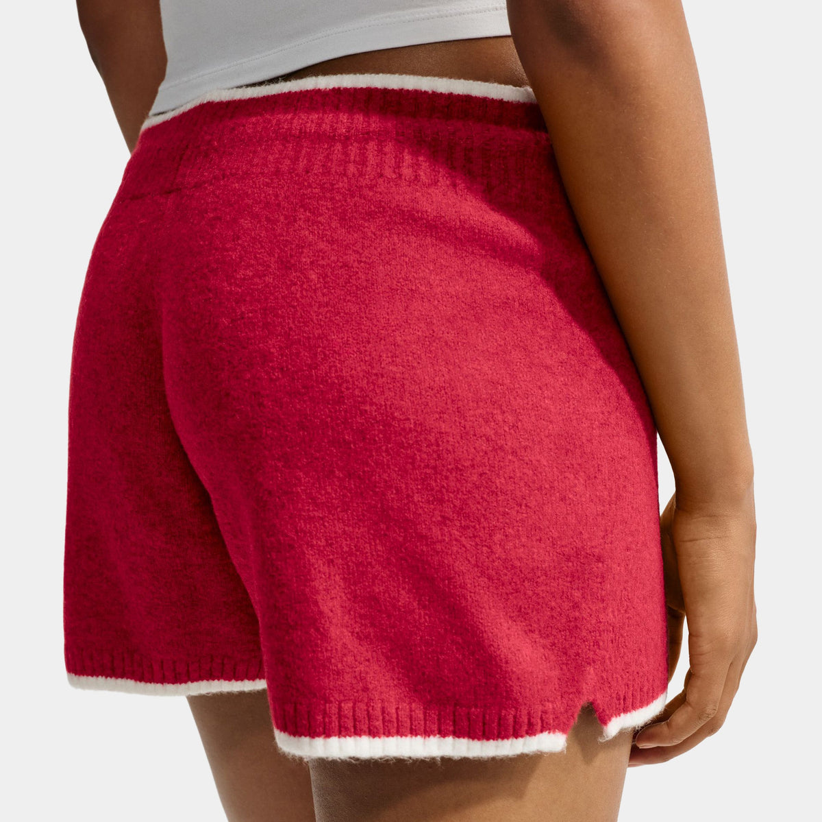 Sportswear Chill Knit Mid Rise Womens Shorts (Tought Red/White/White)