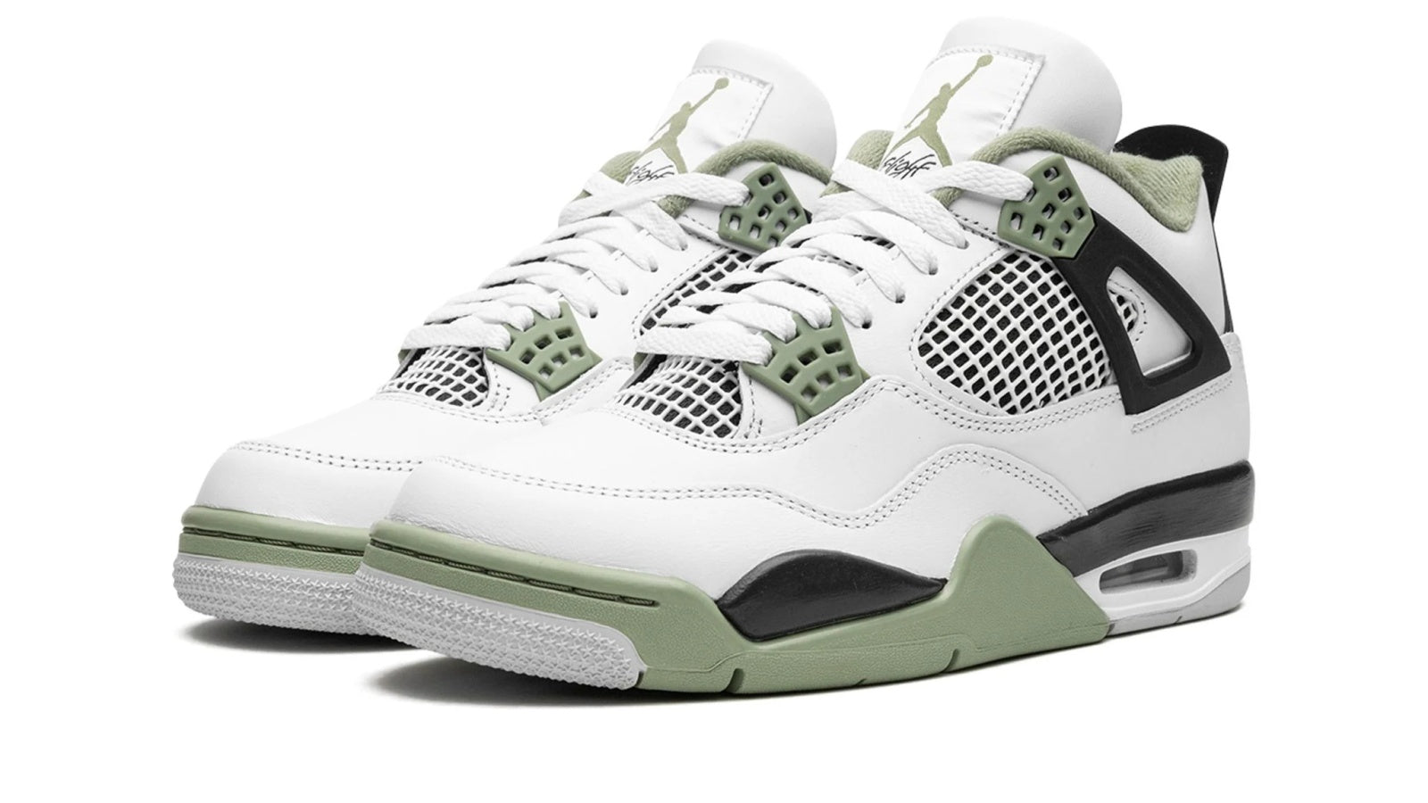 Women's Air Jordan 4 Retro "Seafoam Oil Green" - Classic Sneaker with Minty Accents