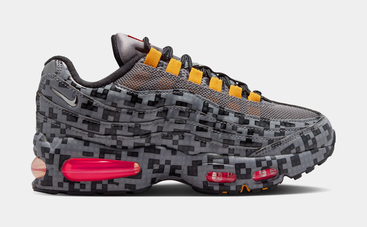 LEGO x Air Max 95 Brick Pixel Grade School Lifestyle Shoes (Smoke Grey/Metallic Silver/Black/University Gold/Volt/Hyper Pink) Free Shipping
