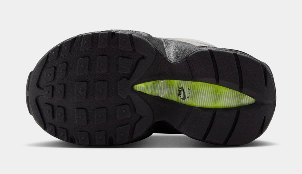 Little Max 95 Big Bubble Neon Infant Toddler Running Shoes (Black/Neon Yellow/Anthracite/Light Graphite)