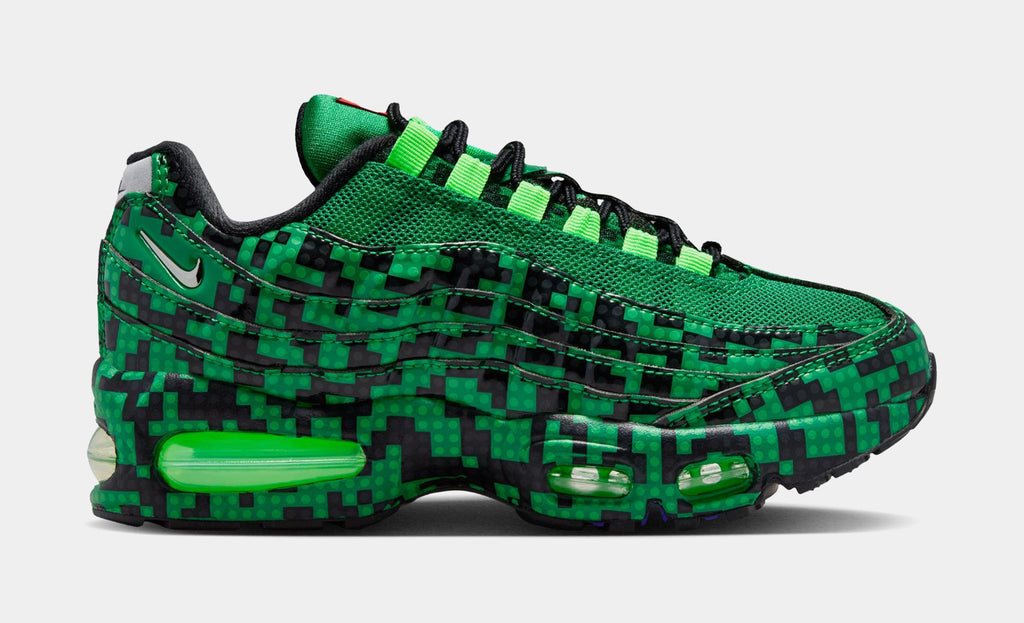 LEGO x Air Max 95 Lucky Green Grade School Lifestyle Shoes (Lucky Green/Metallic Silver/Black/Green Strike/Dark Concord) Free Shipping