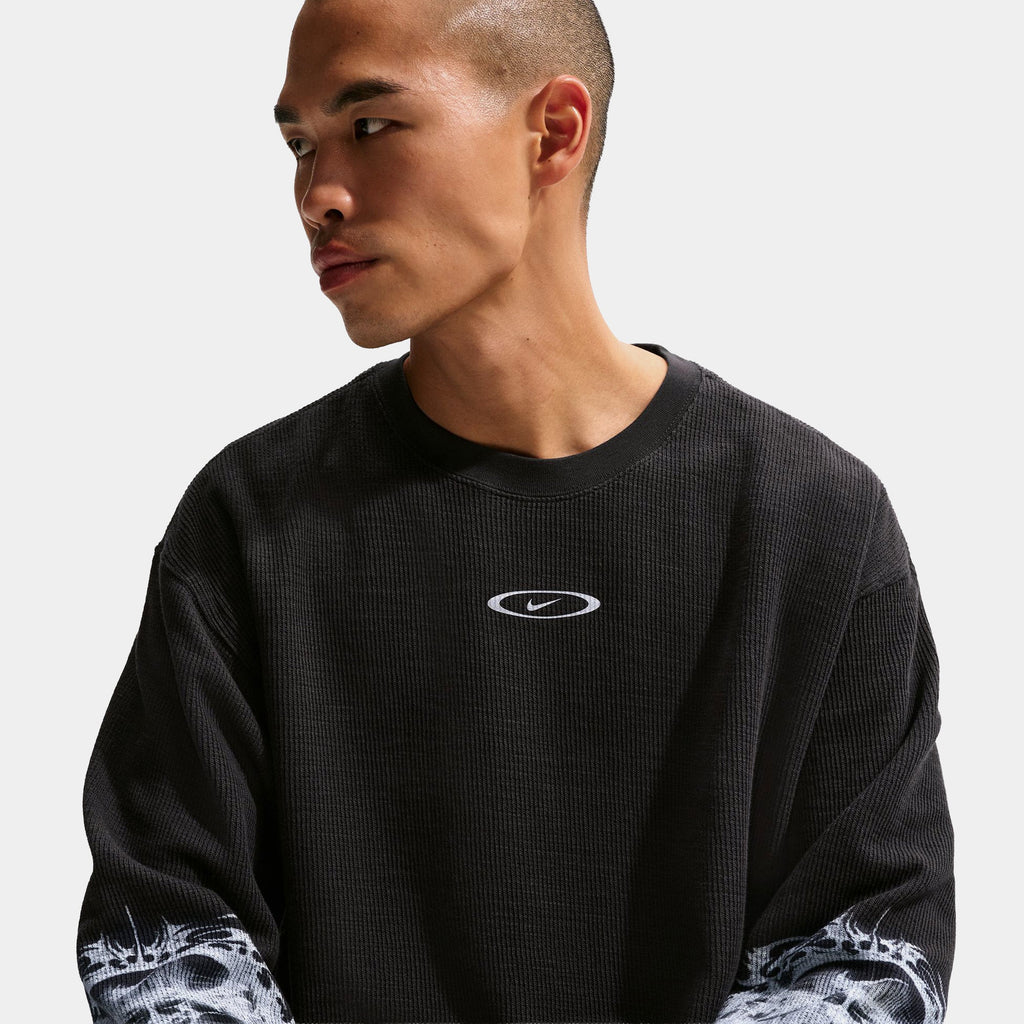 Sportswear Thermal Top Mens Long Sleeve Shirt (Off Noir)
