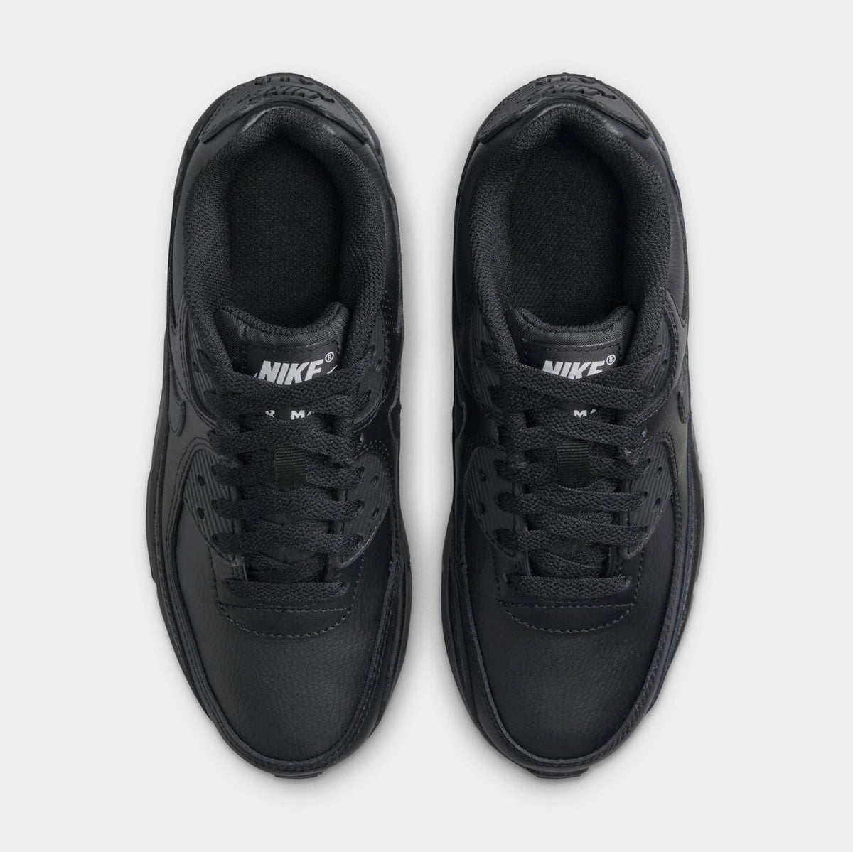 Air Max 90 LTR Grade School Running Shoes (Black/Black)