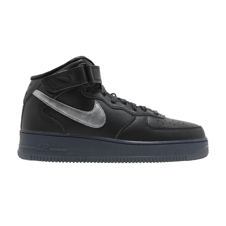 Nike Air Force 1 Mid Premium 'Black Metallic Silver'
