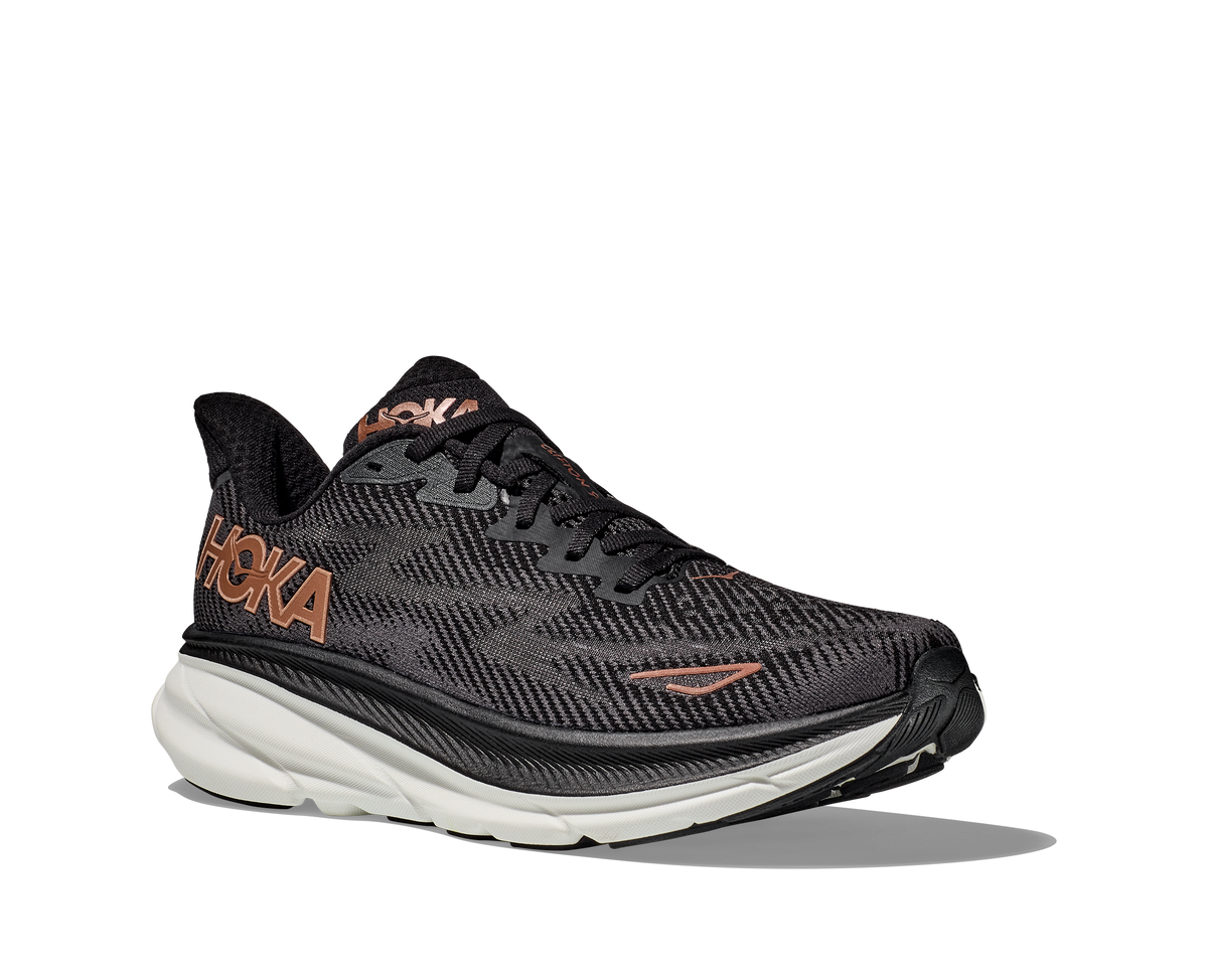 Hoka Womens Clifton 9- Black/Rose Gold (1127896-BRGL)