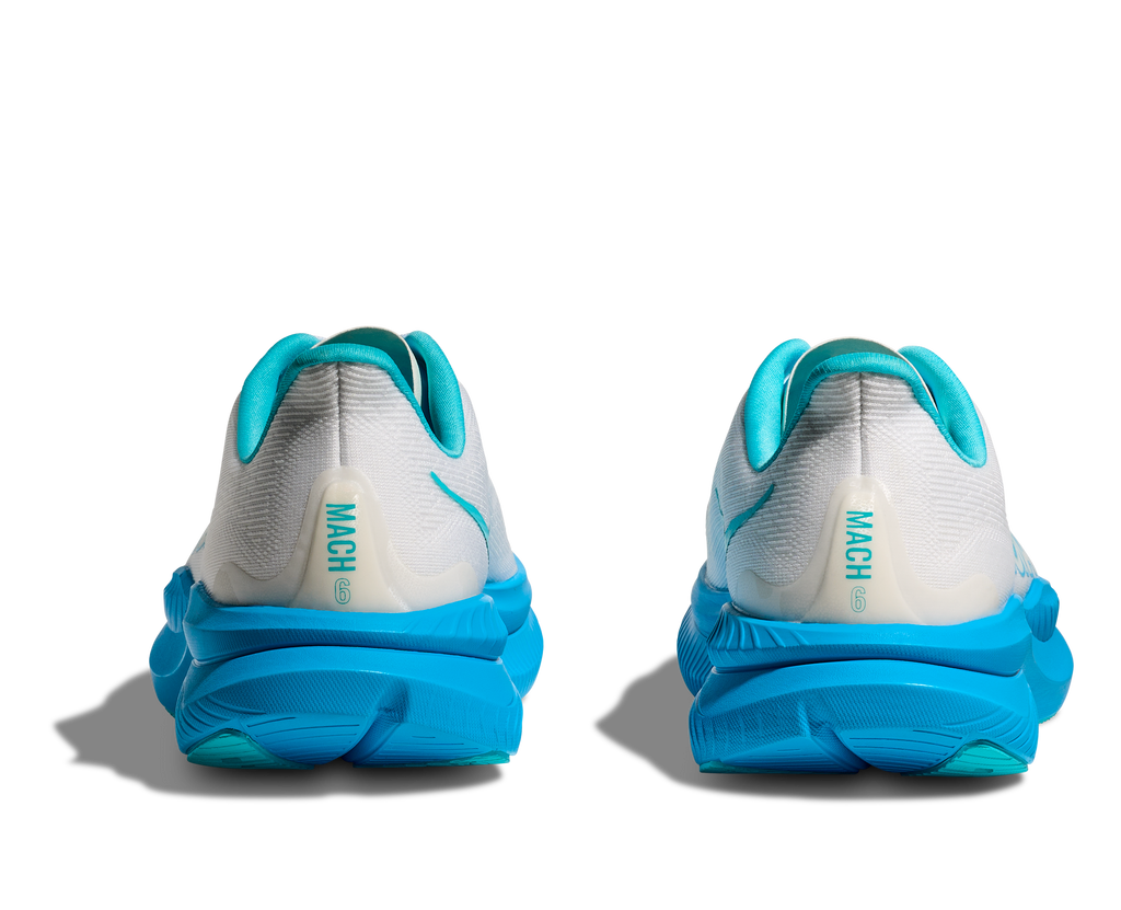 HOKA Men's Mach 6 - WHITE / SKYWARD BLUE