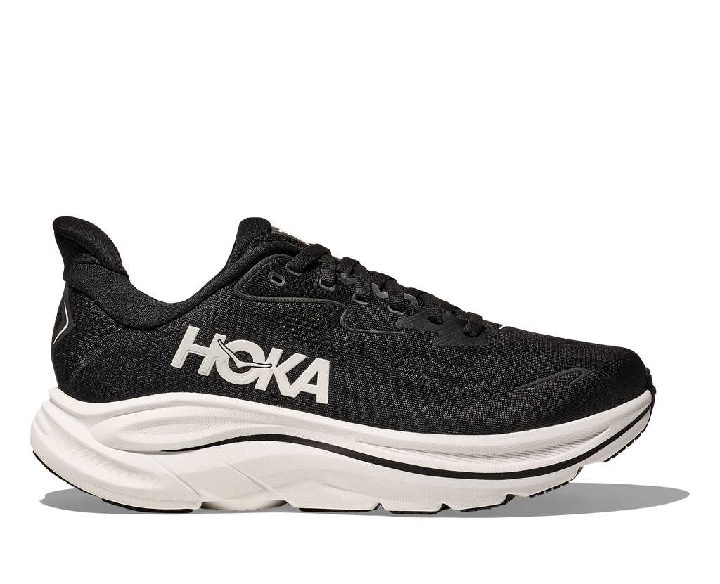 HOKA Women's Clifton 10 - BLACK / WHITE