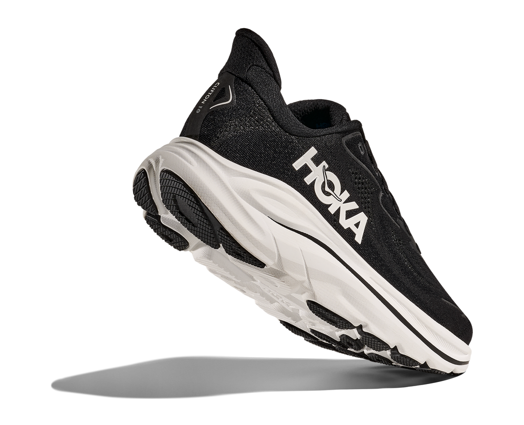 HOKA Women's Clifton 10 - BLACK / WHITE (Wide)