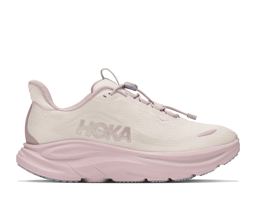 HOKA Women's Clifton 11 GTX Glm - ALABASTER / PINK OPAL