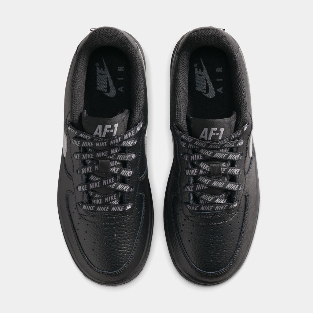 Air Force 1 Low Grade School Lifestyle Shoes (Black/Smoke Grey)