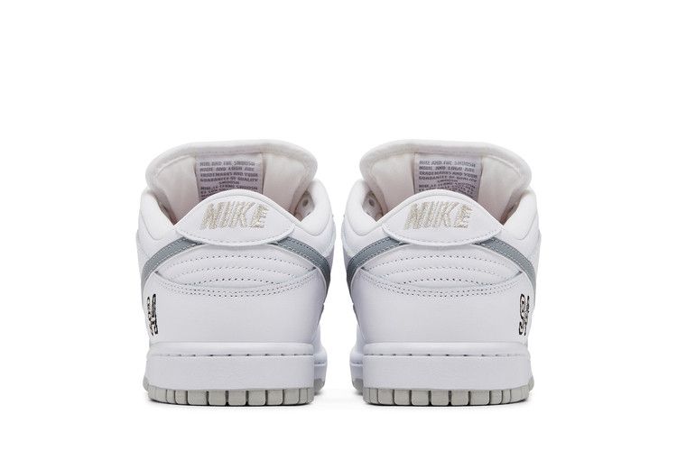 Supreme x Nike Dunk Low SB 'White Metallic Silver'