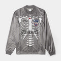 Dri Fit Combine Performance Skeleton Long Sleeve Mens Jersey (College Grey/Flat Pewter/University Red)