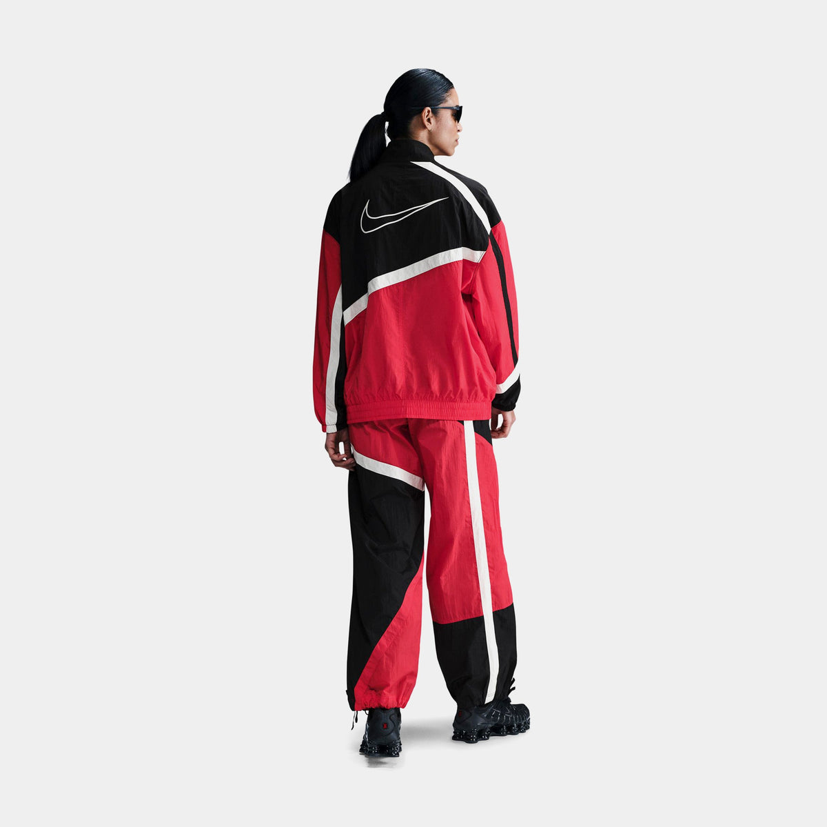 NSW Oversized Woven Womens Jacket (Red/Black)
