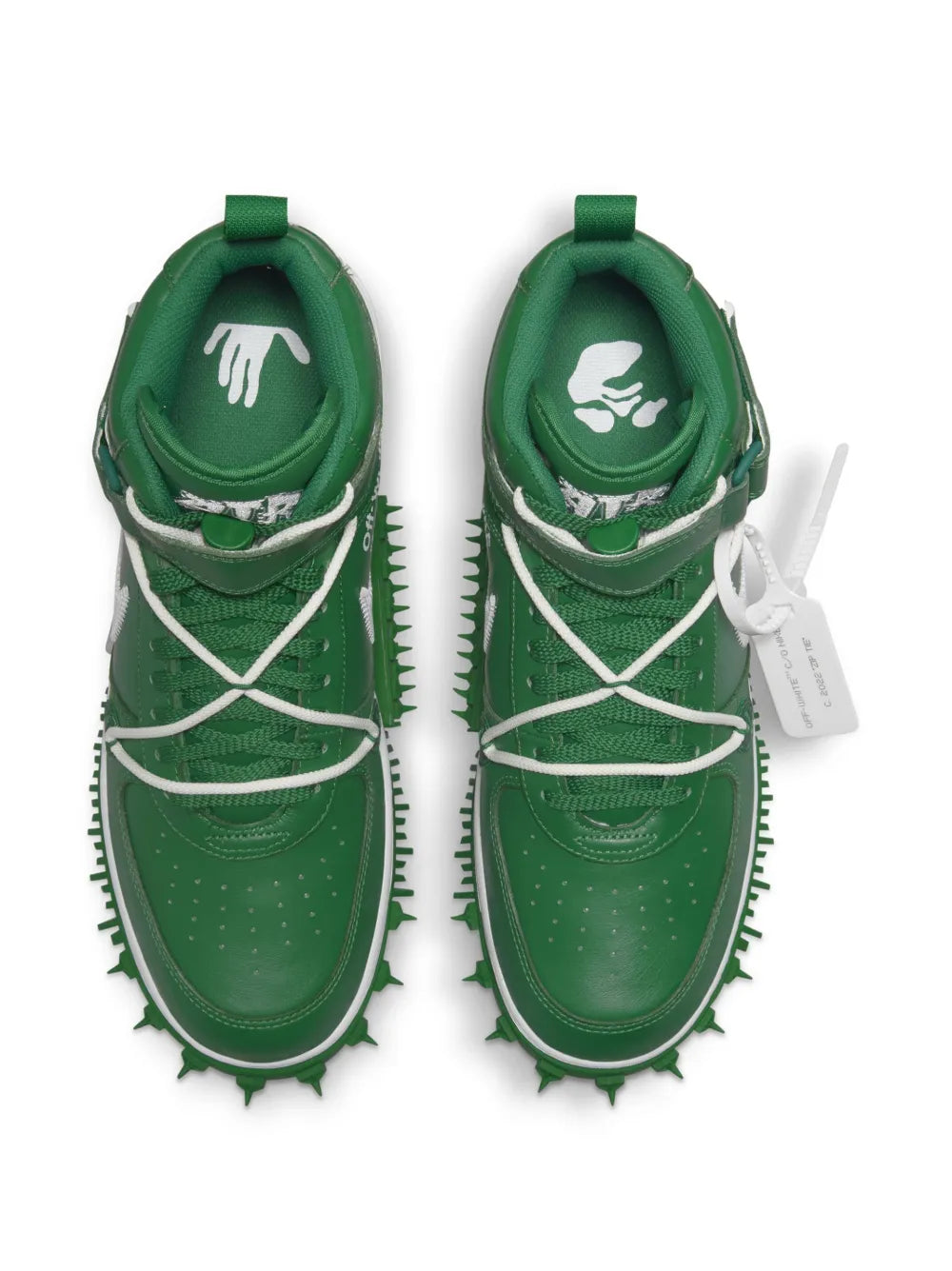 Nike X Off-White Air Force 1 Mid Pine Green Sneakers