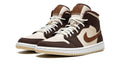 Women's Air Jordan 1 Mid SE Brown Basalt Fleece - Cozy Cold Weather Sneaker