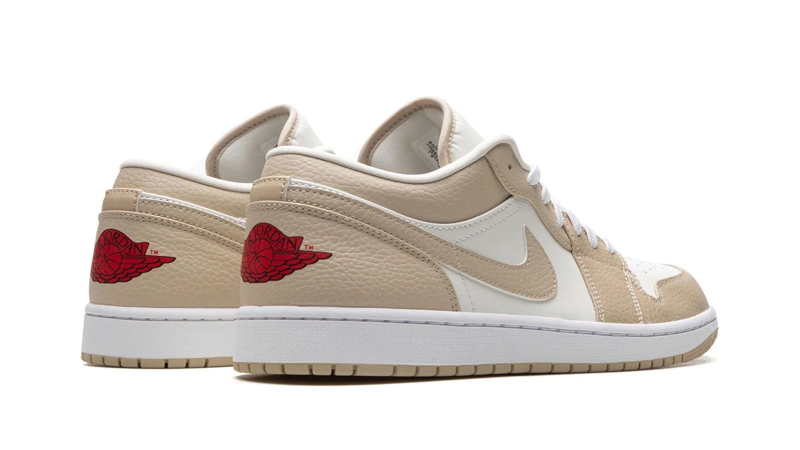 Air Jordan 1 Low Sail Rattan - Classic Two-Tone Leather Sneaker