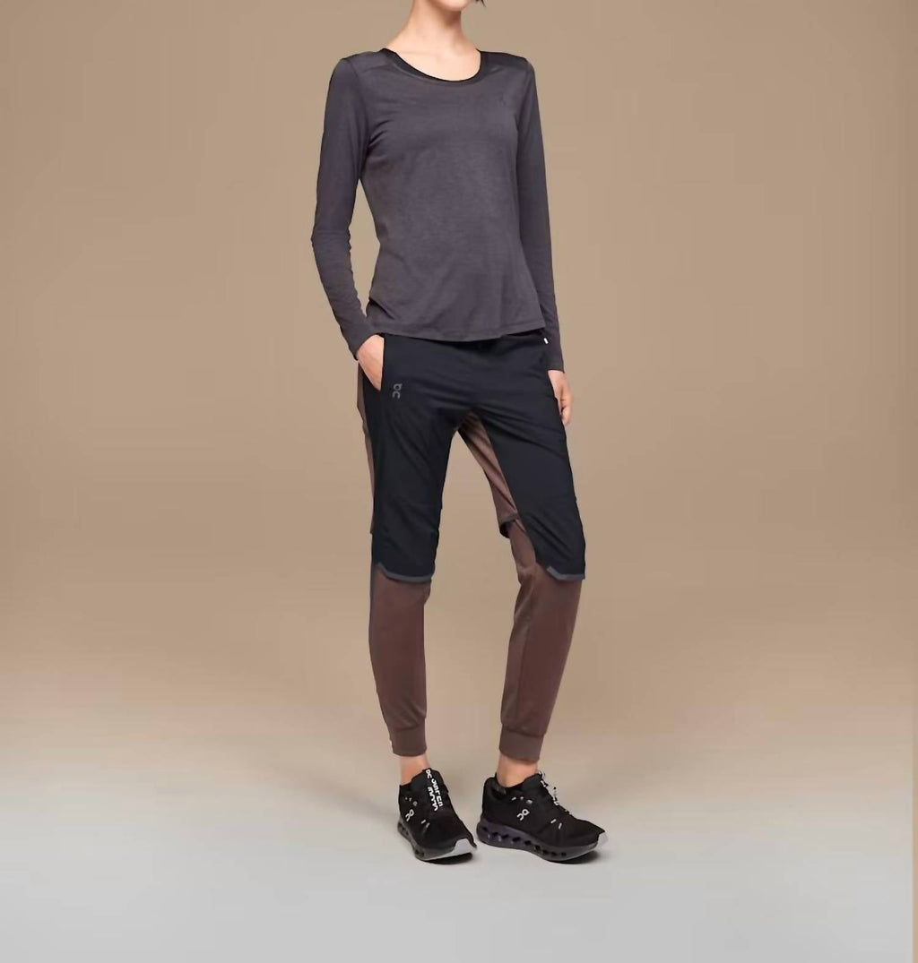 Women’S Running Pants In Grape/black