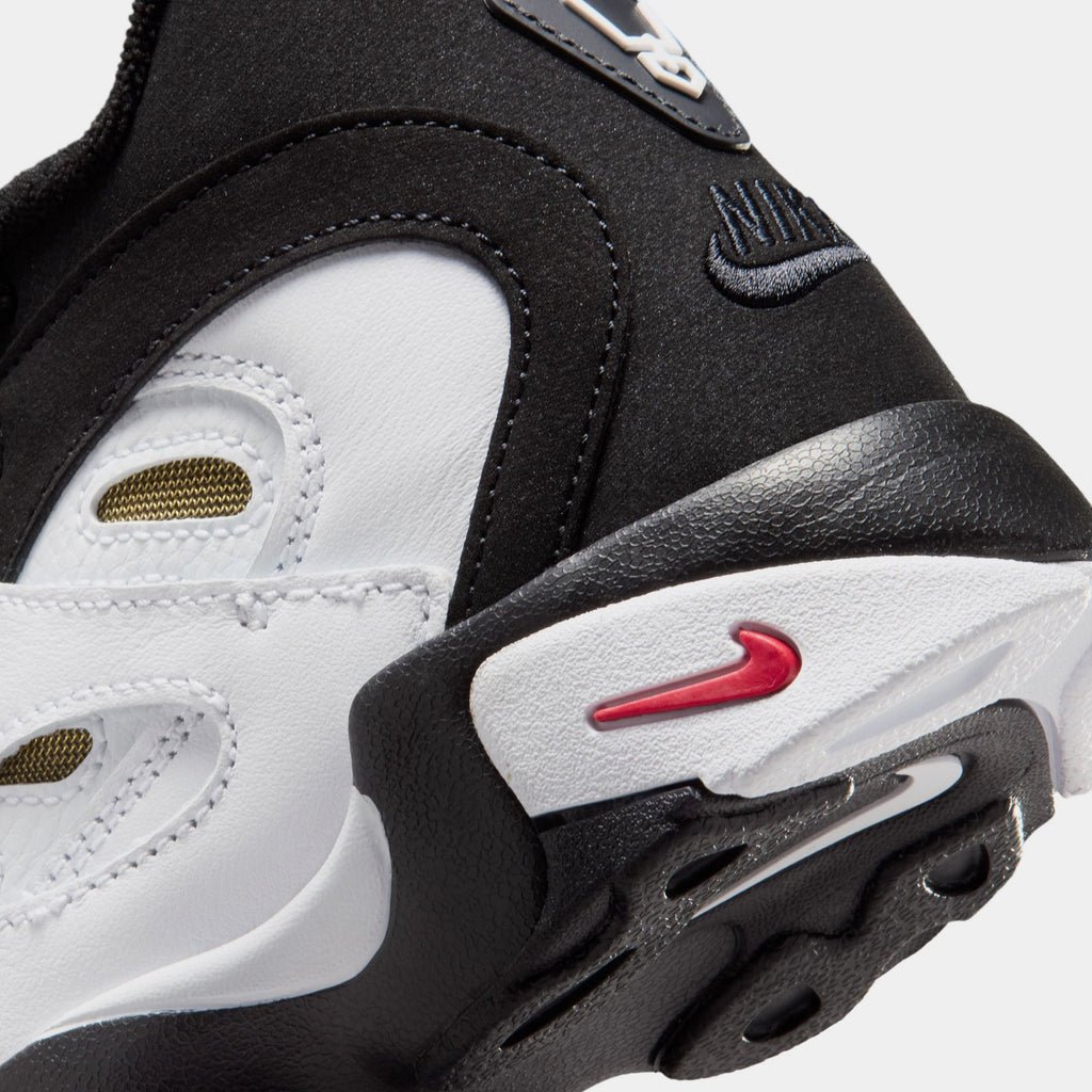 Air Diamond Turff II Preschool Basketball Shoes (Black/White/Fire Red/Metallic Gold)
