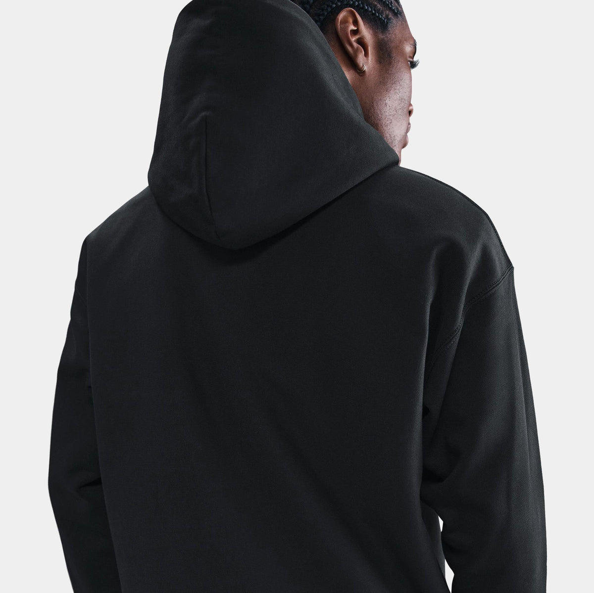 Solo Swoosh Pullover Mens Hoodie (Black/Black/White)