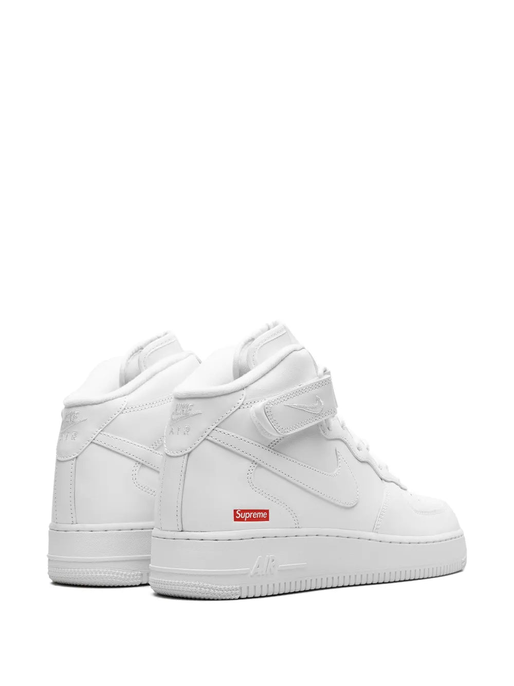 Nike X Supreme Air Force 1 Mid Mini Box Logo White Sneakers