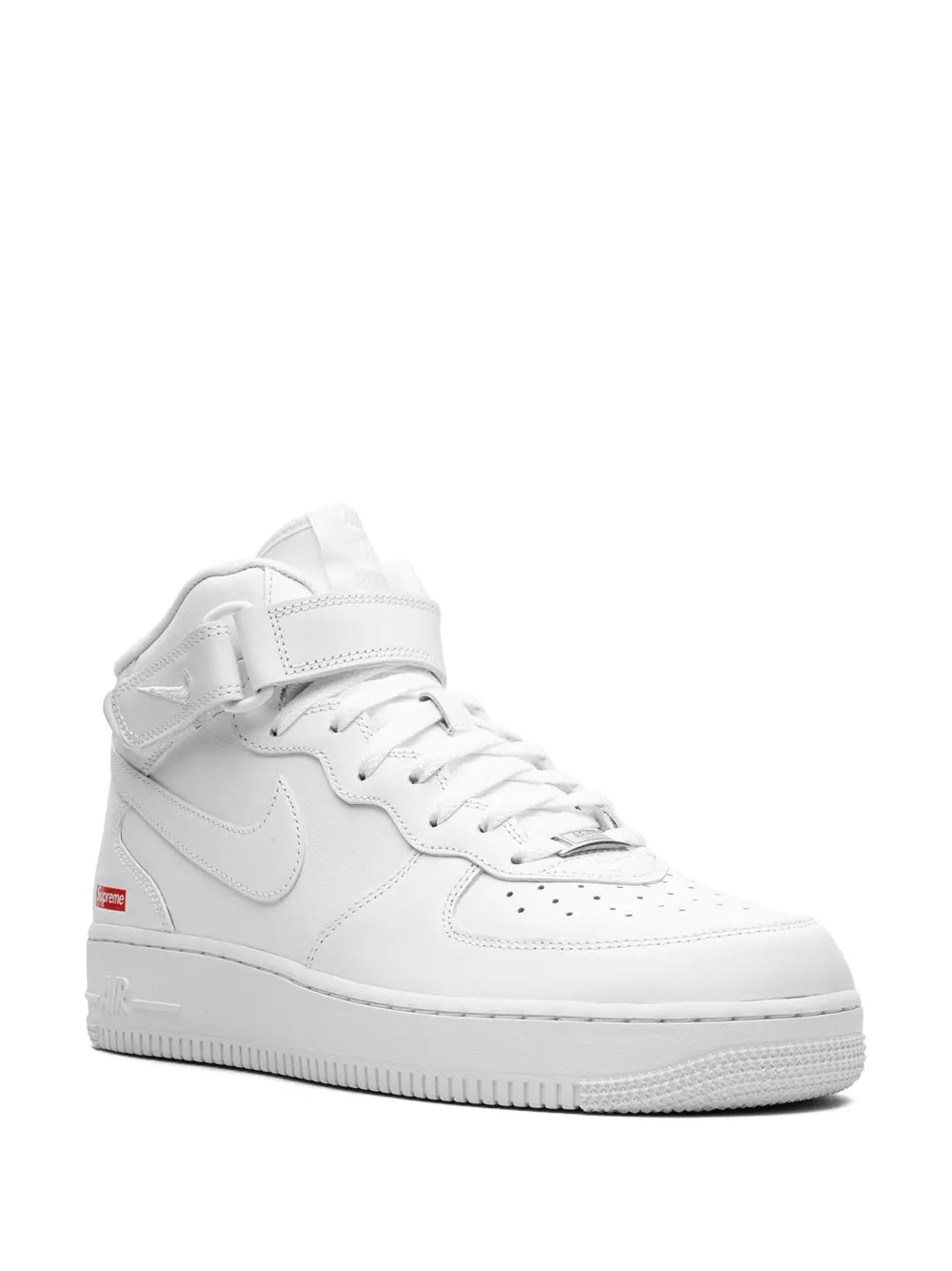Nike X Supreme Air Force 1 Mid Mini Box Logo White Sneakers