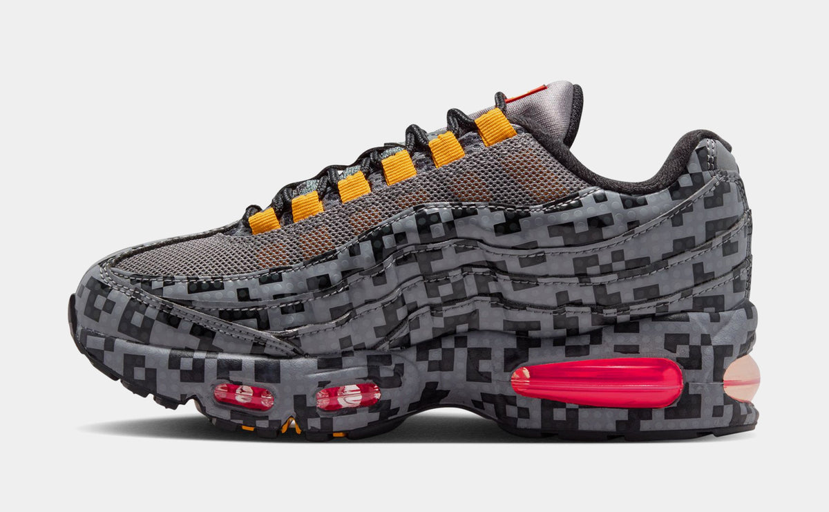 LEGO x Air Max 95 Brick Pixel Grade School Lifestyle Shoes (Smoke Grey/Metallic Silver/Black/University Gold/Volt/Hyper Pink) Free Shipping