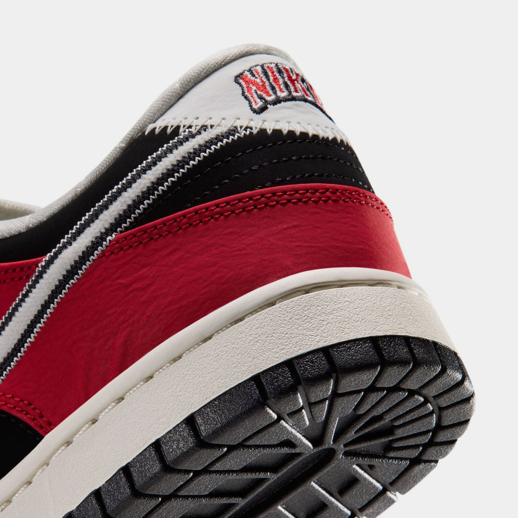 Dunk Low Mens Lifestyle Shoes (Black/Sail/University Red)