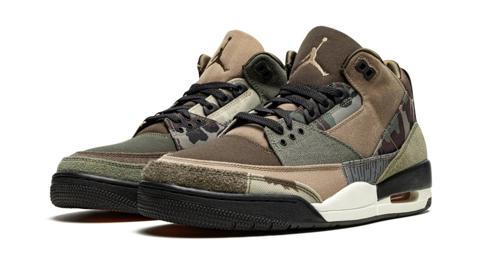 Air Jordan 3 Patchwork Camo - Mismatched Multi-Camo Release (November 2021)