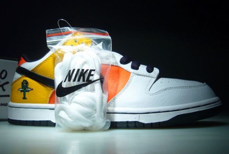 Nike Dunk Low Pro SB 'Raygun' — Orange Flash/Black-White