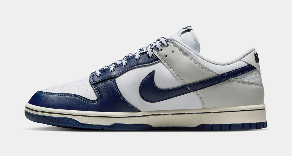 Dunk Low Mens Lifestyle Shoes (White/Midnight Navy/Photon Dust)