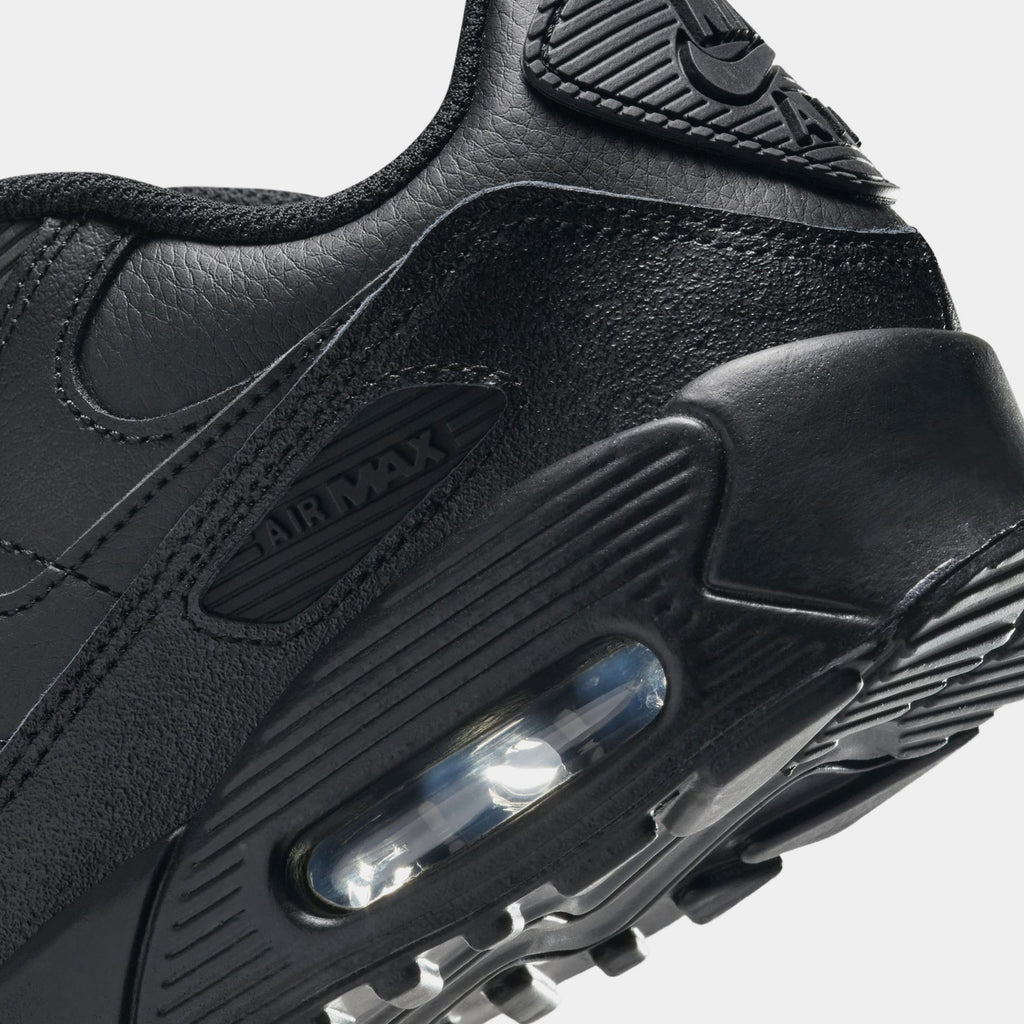 Air Max 90 LTR Grade School Running Shoes (Black/Black)