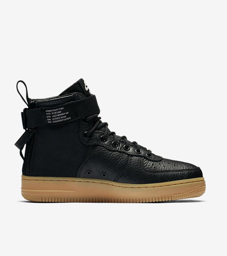 Nike Wmns SF Air Force 1 Mid 'Black Gum'