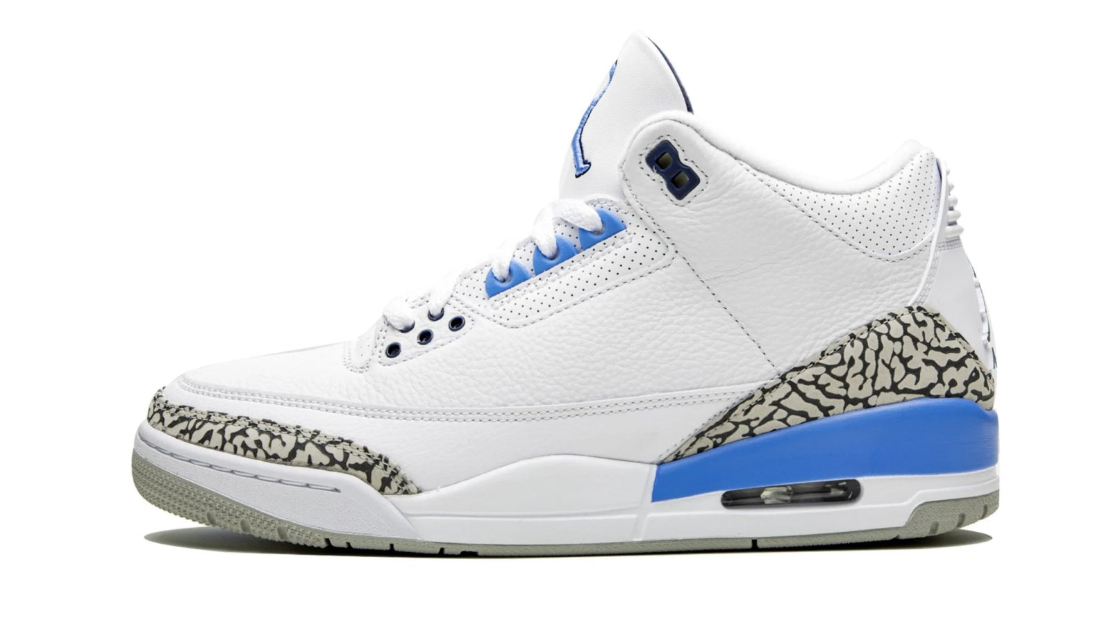 Air Jordan 3 Retro UNC - Carolina Blue Tarheels Inspired Sneaker