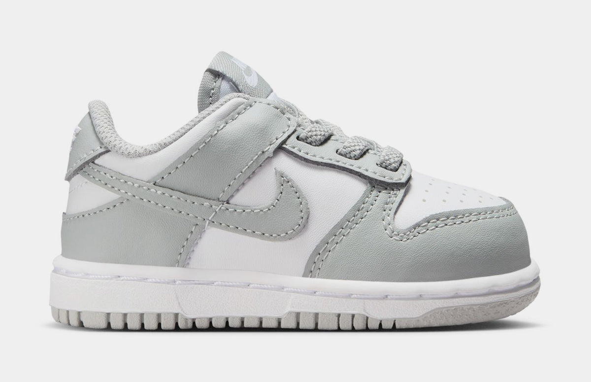 Dunk Low Infant Toddler Lifestyle Shoes (White/White/Light Smoke Grey)