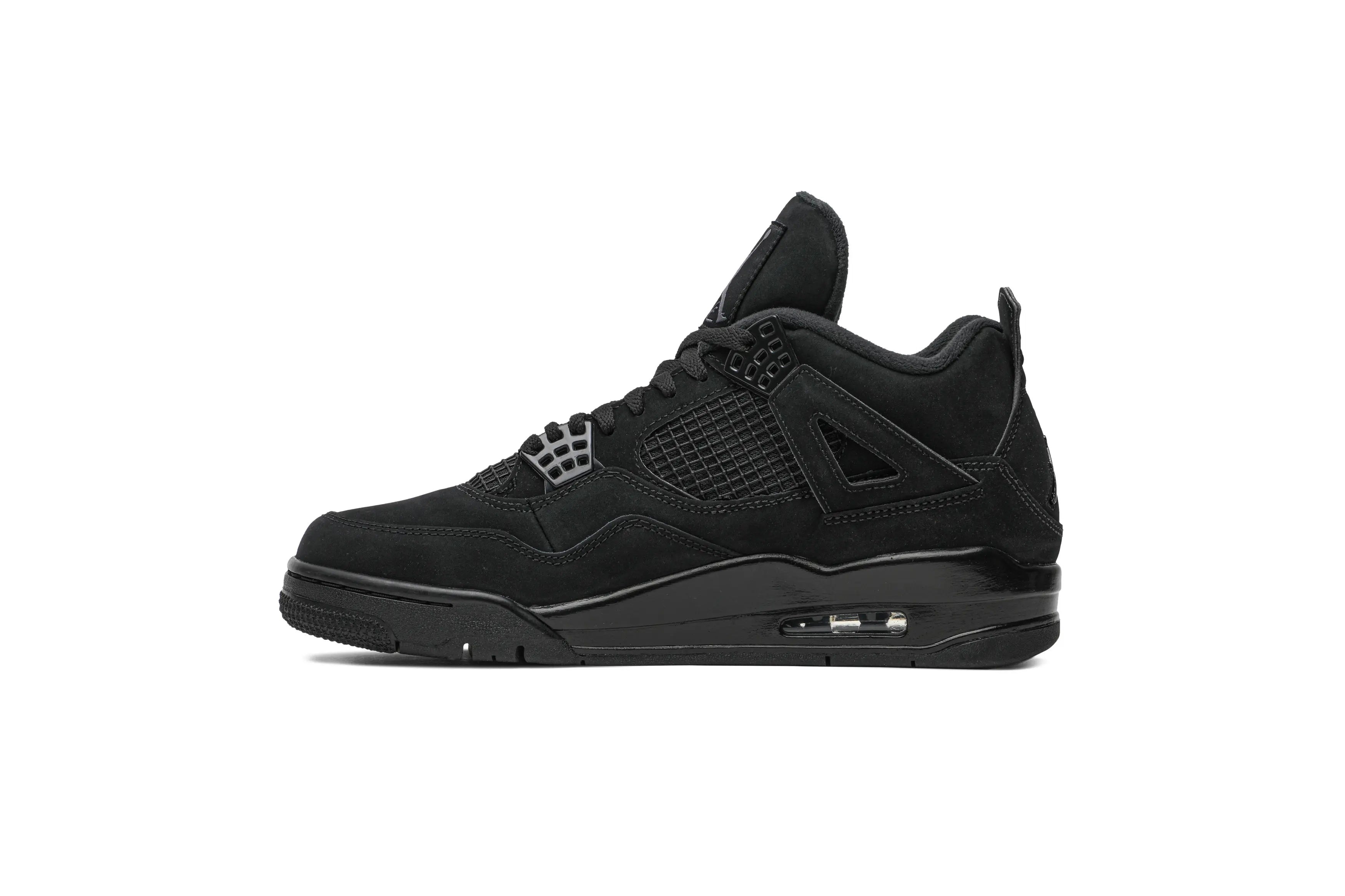 Jordan 4 Retro 'Black Cat' 2020 - Classic Black Suede Basketball Sneaker