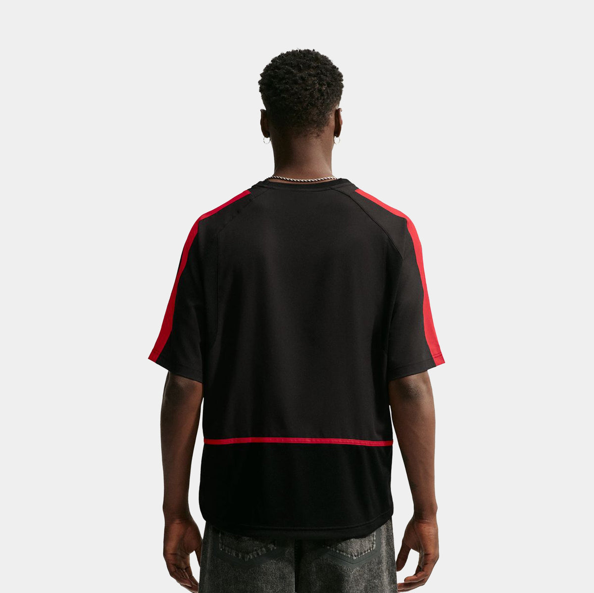 Your Message Here Mens Jersey (Black/University Red/Safety Orange)