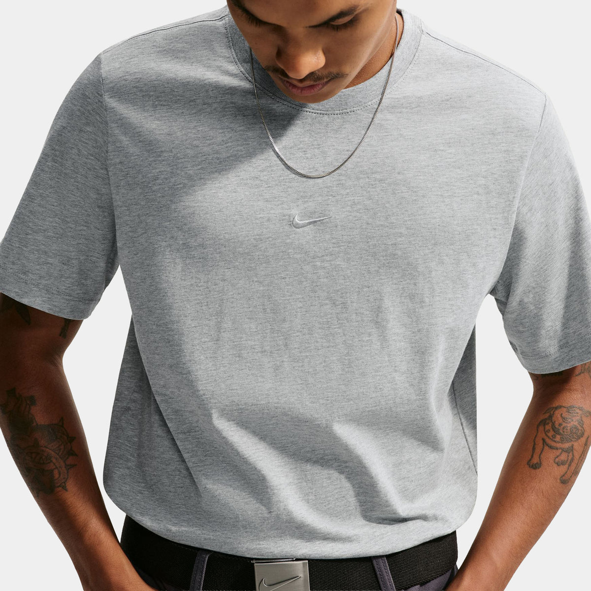 Sportswear Mens Short Sleeve Shirt (Heather Dark Grey/Basic Grey)