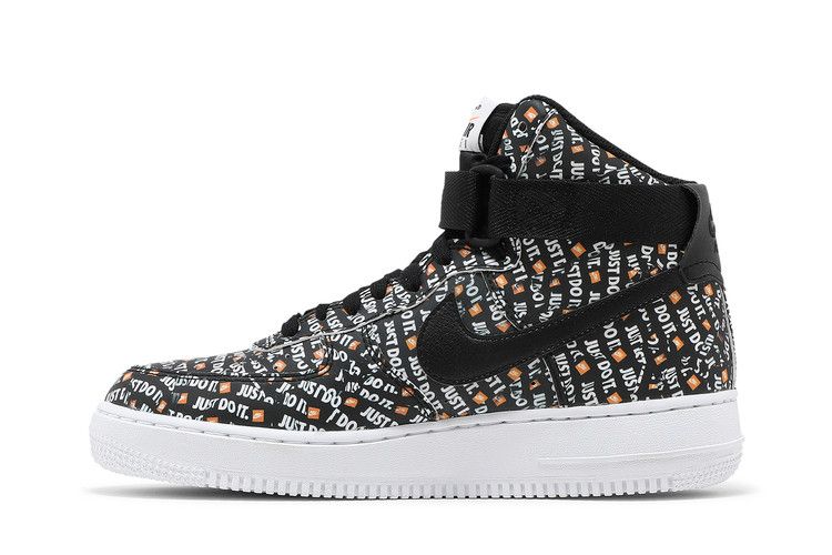 Nike Air Force 1 High '07 LV8 'Just Do It' — Black/White-Total Orange