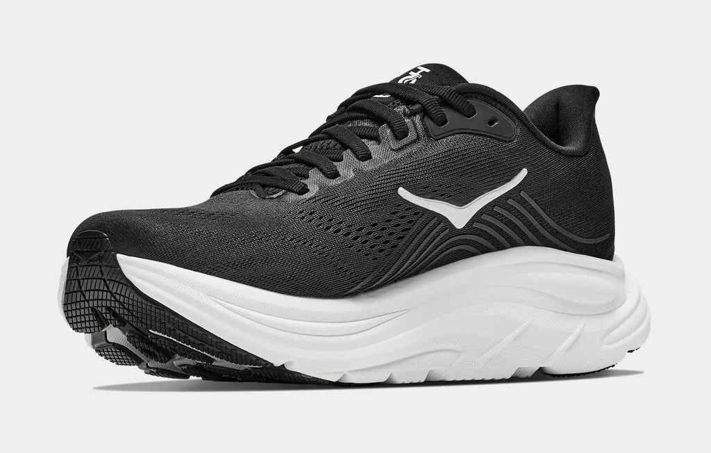 Clifton 11 Womens Running Shoes (Black/White/Grey)