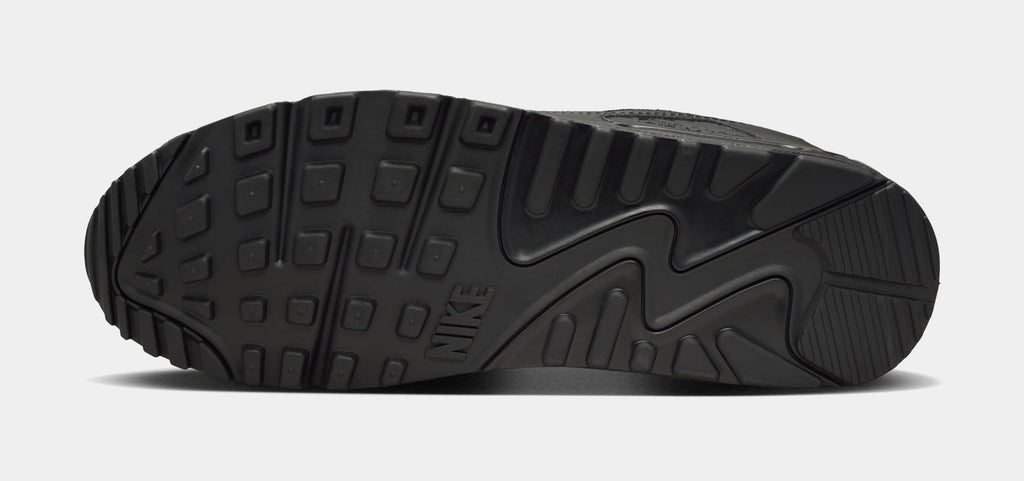 Air Max 90 Mens Running Shoes (Black/Black/Light Smoke Grey)