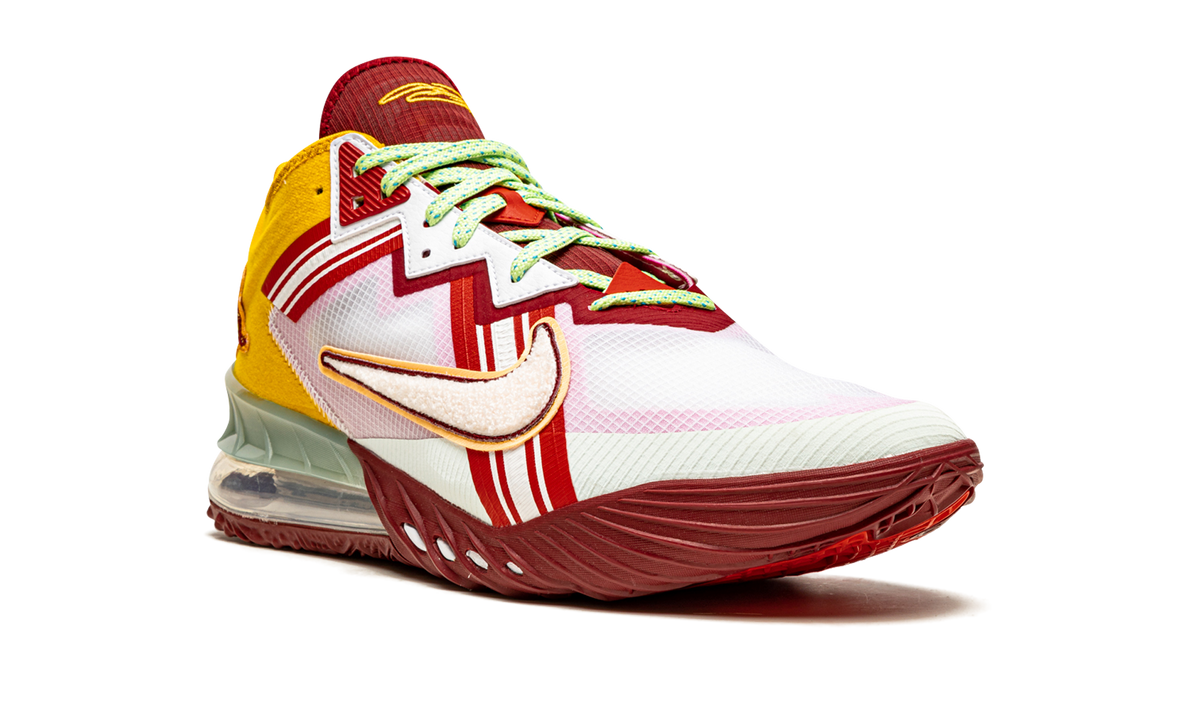 LeBron 18 Low "Mimi Plange Higher Learning" CV7562 102