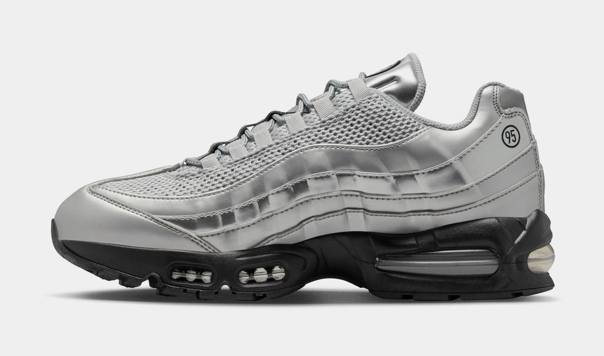 Air Max 95 Big Bubble Mens Running Shoes (Metallic Silver/Black/Black)