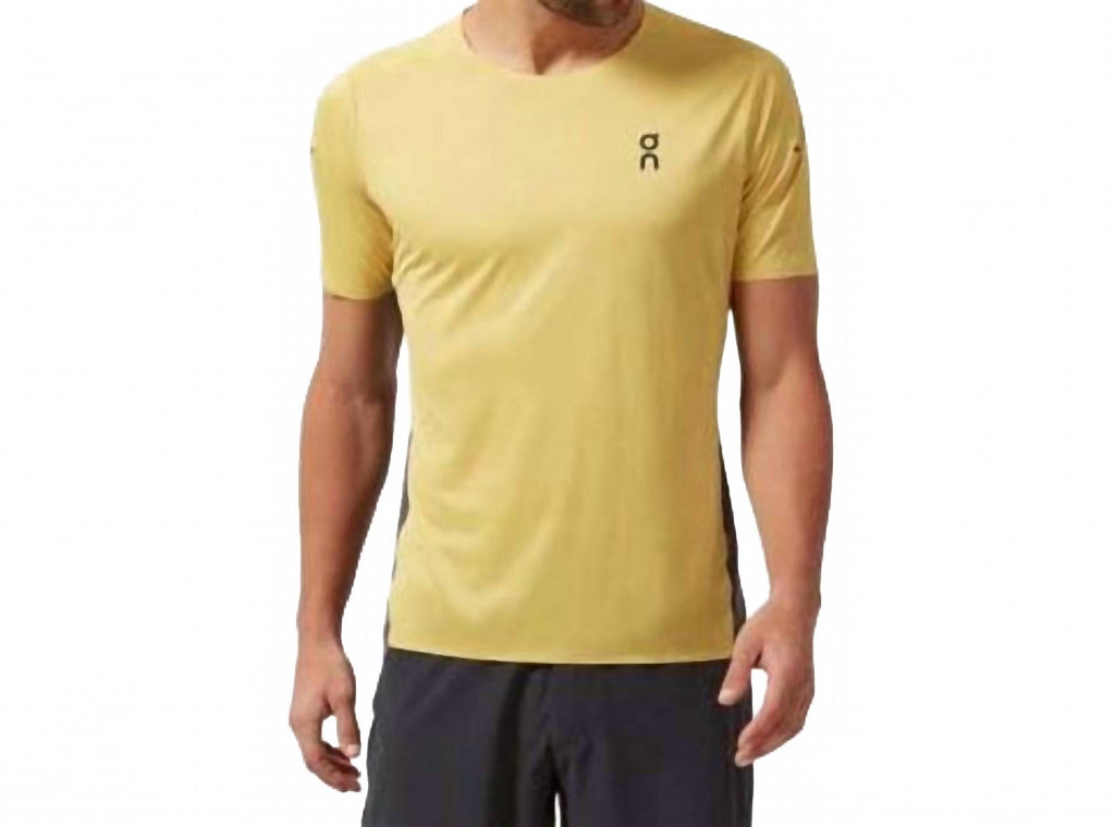 Short Sleeve Performance Tee In Mustard|Pebble
