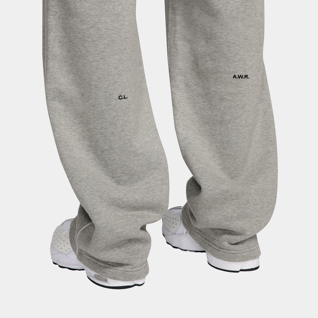 NOCTA Fleece Open Hem Mens Sweatpants (Dark Grey Heather/Matte Silver/Black)