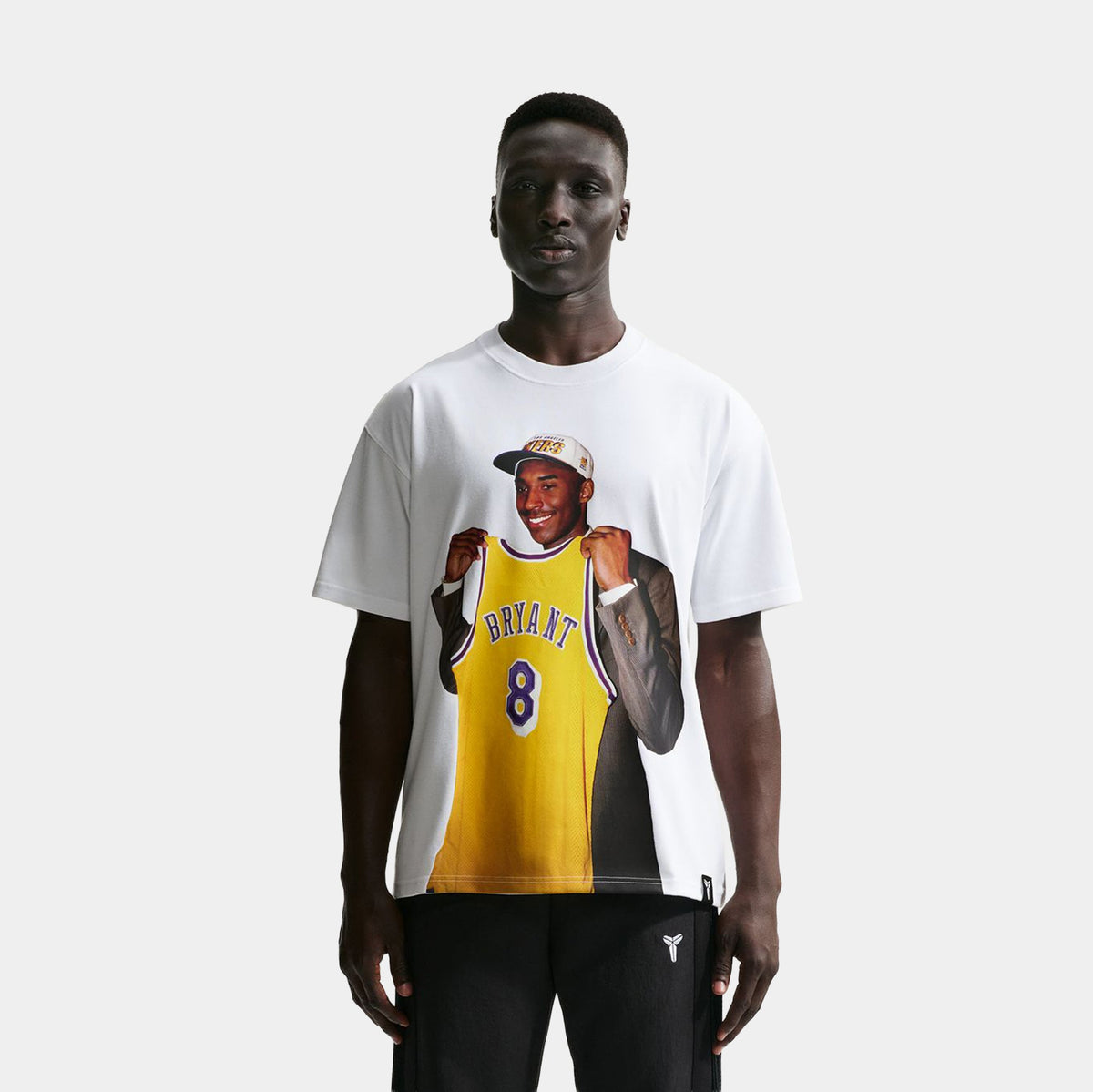 Kobe Bryant 1996 Draft Pack Mens Short Sleeve Shirt (White)