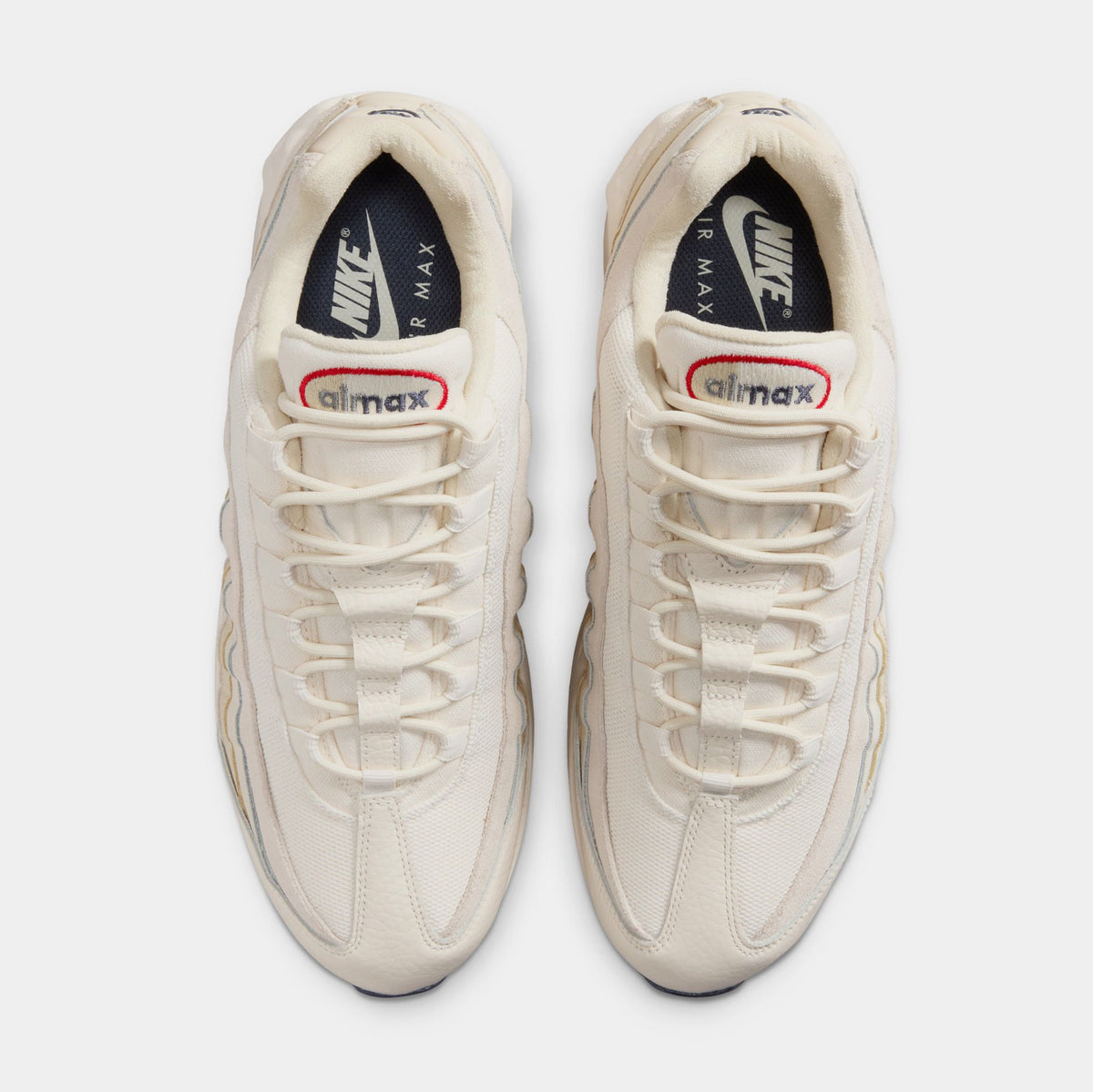 Air Max 95 OG Mens Running Shoes (Pale Ivory/University Red/Light Khaki/Sail)