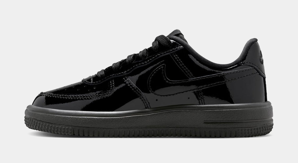 Air Force 1 Low Patent Leather Preschool Lifestyle Shoes (Black)