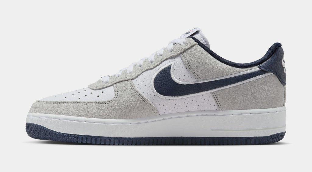 Air Force 1'07 Mens Lifestyle Shoes (White/Obsidian/Pure Platinum/Team Red)