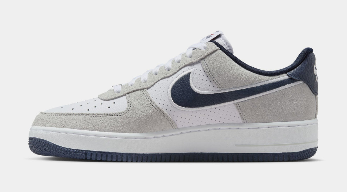 Air Force 1'07 Mens Lifestyle Shoes (White/Obsidian/Pure Platinum/Team Red)